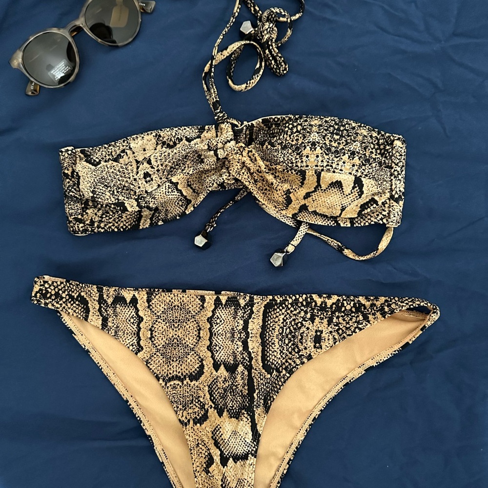 Snake Print Bikini Set